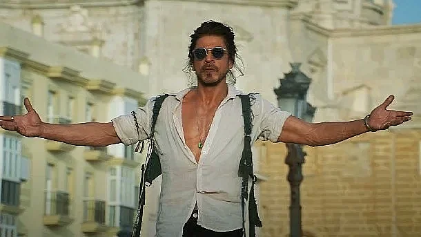 Bollywood superstar Shah Rukh Khan in a scene from his new film 'Pathaan'.