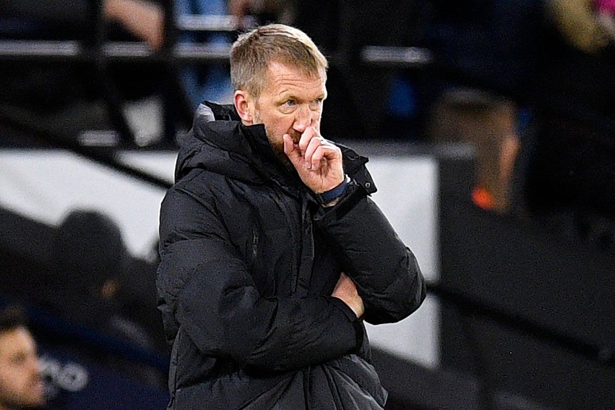 Chelsea's English head coach Graham Potter gestures on the touchline during the English FA Cup third round football match between Manchester City and Chelsea at the Etihad Stadium in Manchester, north-west England, on 8 January, 2023