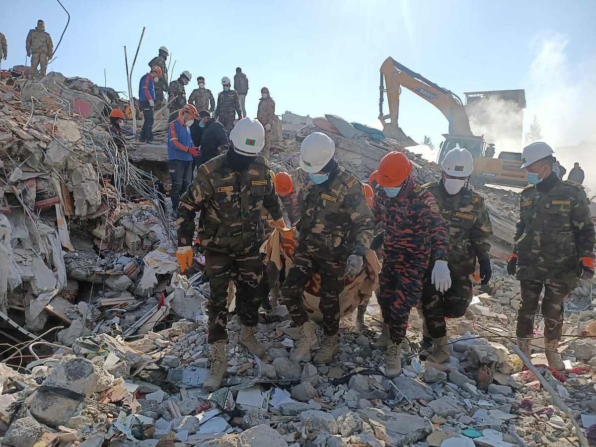 The Bangladesh team has so far brought out a 17-year-old girl alive from the debris and recovered nine bodies