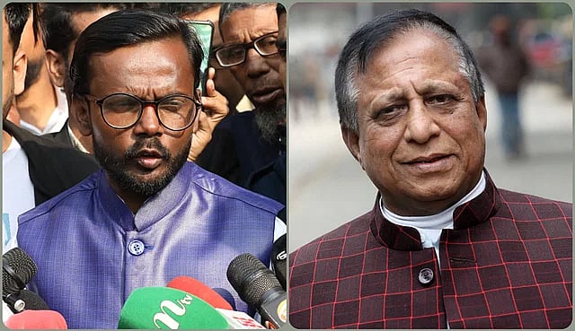 Ashraful Alam alias Hero Alam and AKM Rezaul Karim Tansen (from left)