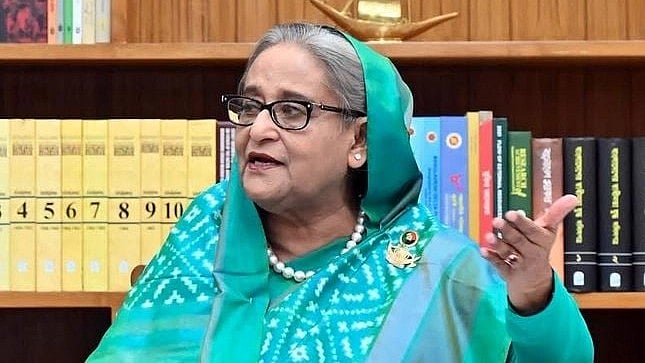 Prime Minister Sheikh Hasina on 13 March 2023 speaks to media about her recent official visits to Qatar