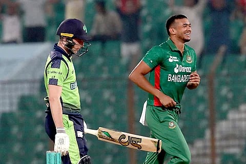 Taskin Ahmed finished with career best figures of