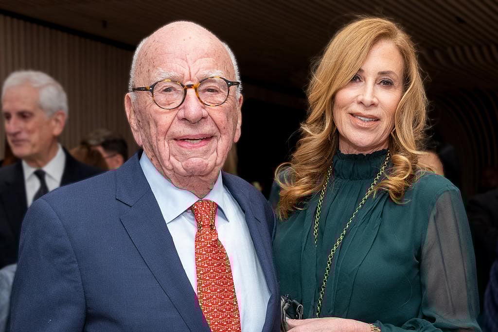 Rupert Murdoch with his fiancee Ann Lesley Smith.