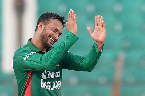 Shakib Al Hasan claimed a five-wicket haul against Ireland in the second T20 at the Zahur Ahmed Chowdhury Stadium in Chattogram on 29 March 2023