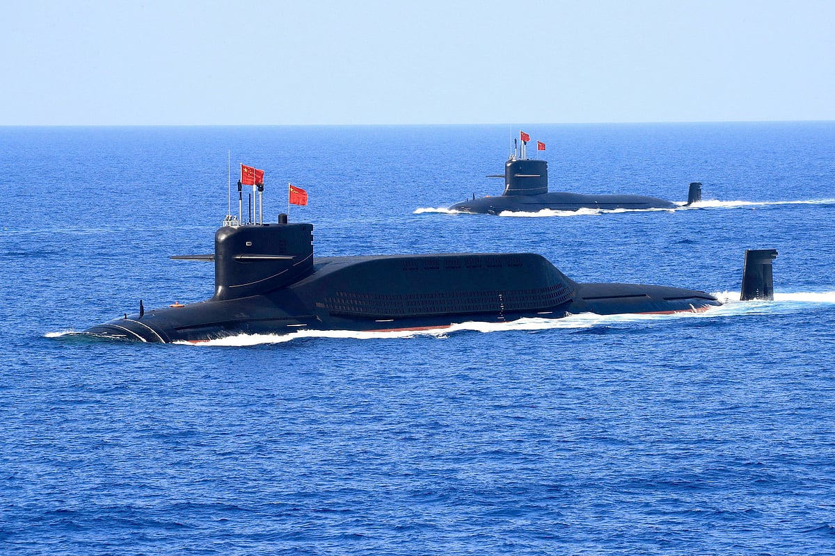 A nuclear-powered Type 094A Jin-class ballistic missile submarine of the Chinese People's Liberation Army (PLA) Navy is seen during a military display in the South China Sea April 12, 2018