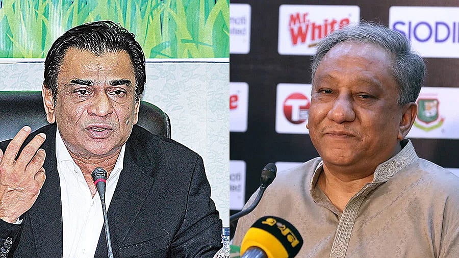 BFF president Kazi Salahuddin and BCB president Nazmul Hassan