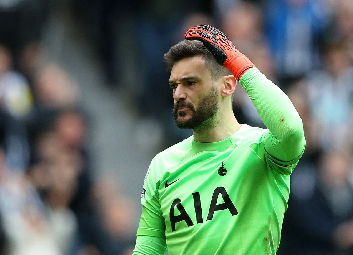 Tottenham Hotspur's Hugo Lloris reacts after Newcastle United's Alexander Isak scores their fourth goal