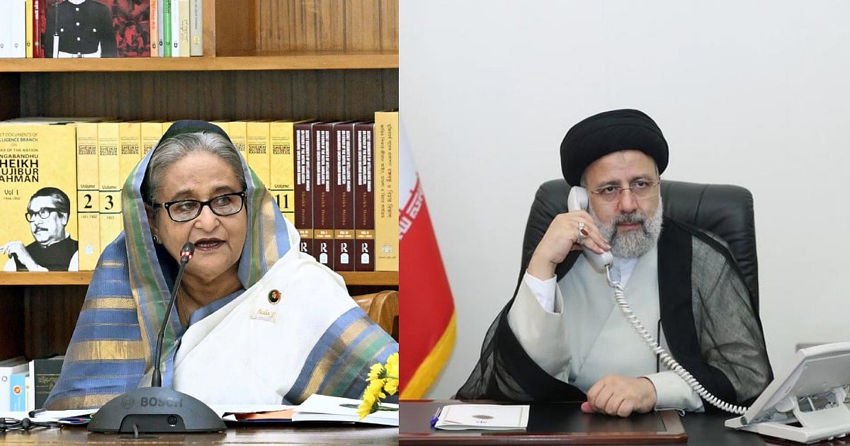Iranian president Dr Seyyed Ebrahim Raisi phoned prime minister Sheikh Hasina on Monday afternoon.