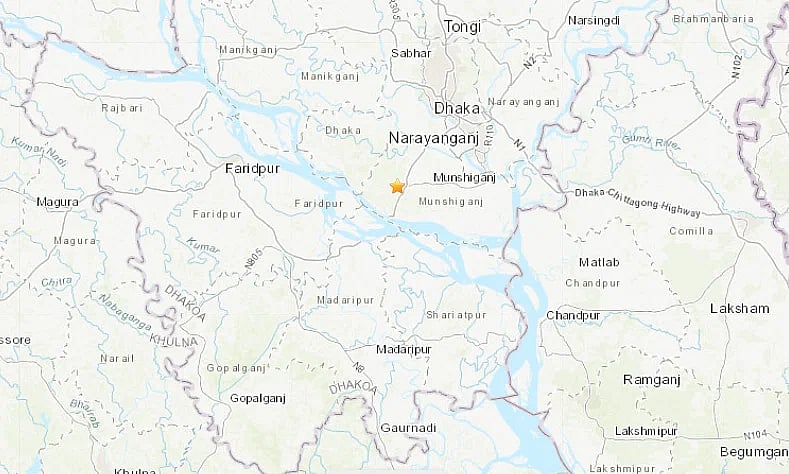 The Friday earthquake had a magnitude of 4.3 on the Richter scale with its epicenter in Dohar, 14 kilometers away from Dhaka.
