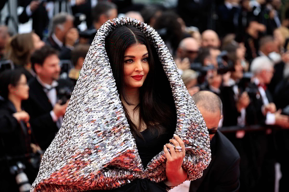 Indian actress Aishwarya Rai Bachchan arrives for the screening of the film "Indiana Jones and the Dial of Destiny" during the 76th edition of the Cannes Film Festival in Cannes, southern France, on 18 May, 2023.
