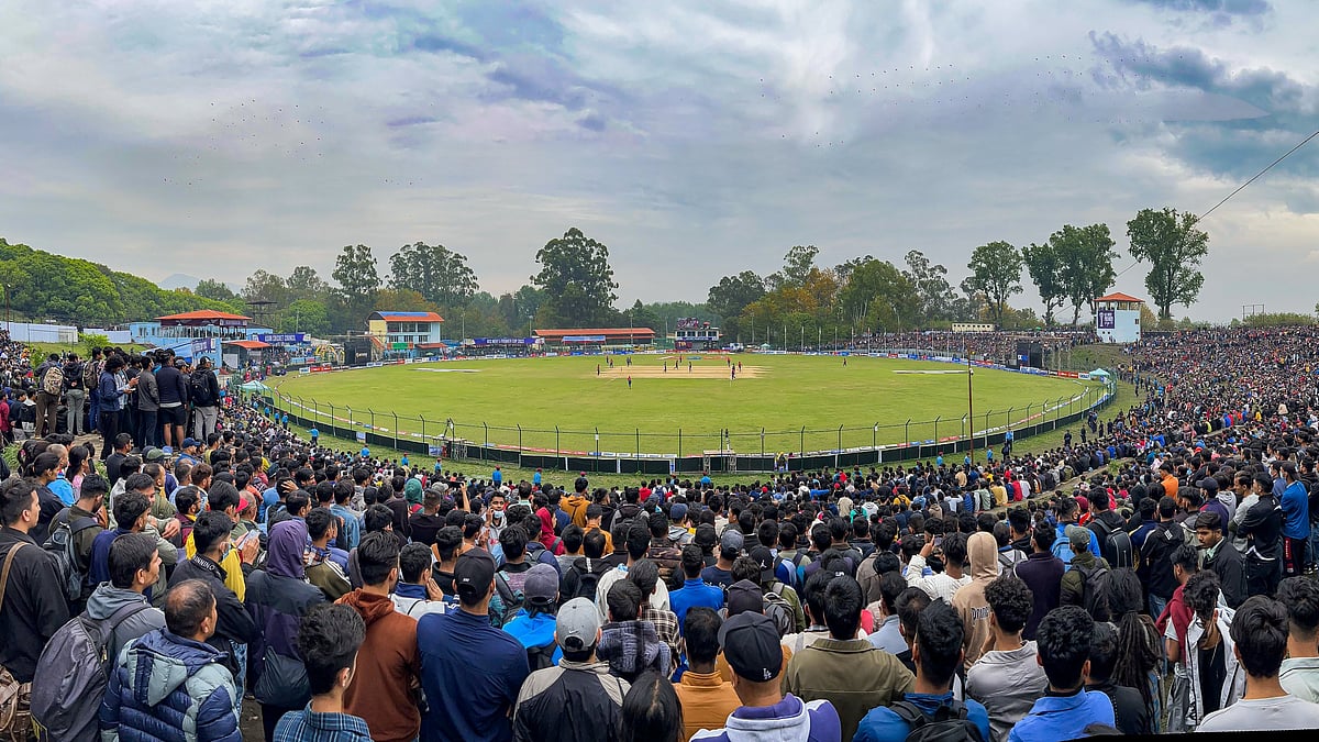 Thousands of Nepal cricket fans watch their team in action