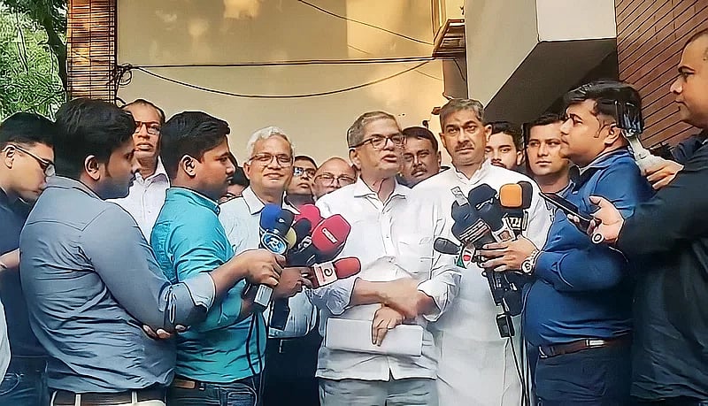 BNP secretary general Mirza Fakhrul Islam Alamgir talks to media on 15 May, 2023