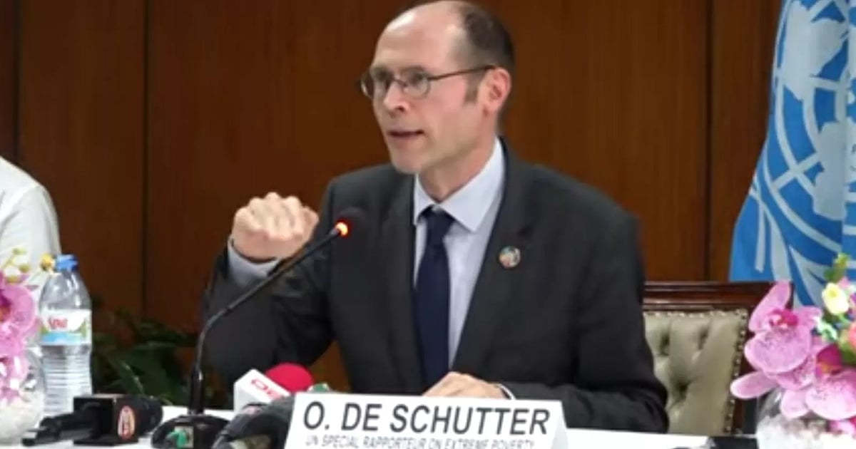 UN Special Rapporteur on extreme poverty and human rights Olivier De Schutter