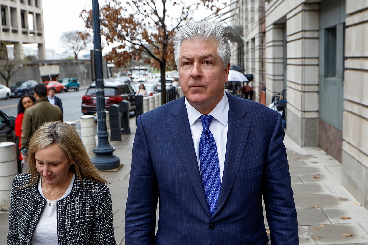 Evan Corcoran, an attorney for former President Donald Trump, departs after testifying before a federal grand jury investigating Trump's handling of classified documents, at U.S. District Court in Washington, U.S., March 24, 2023