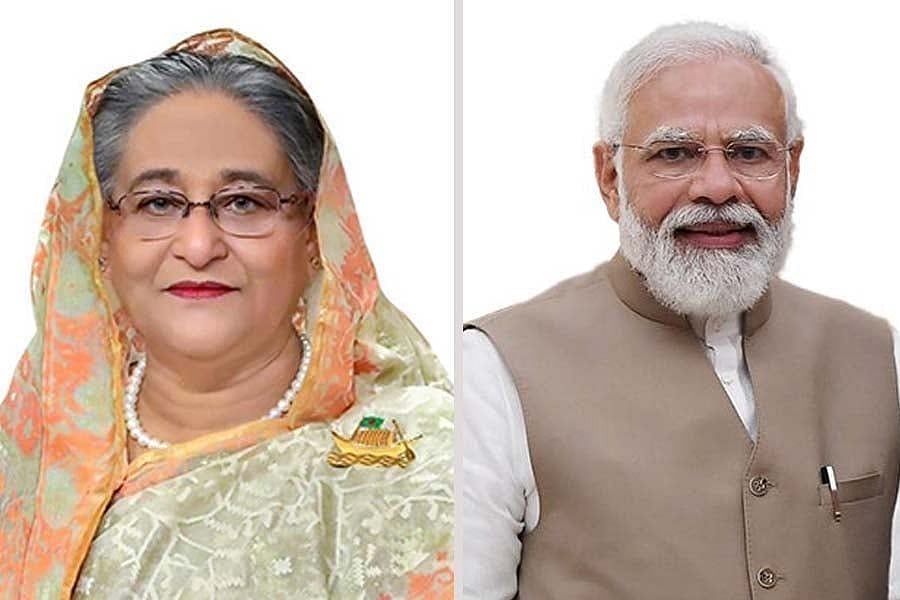 Sheikh Hasina and Narendra Modi