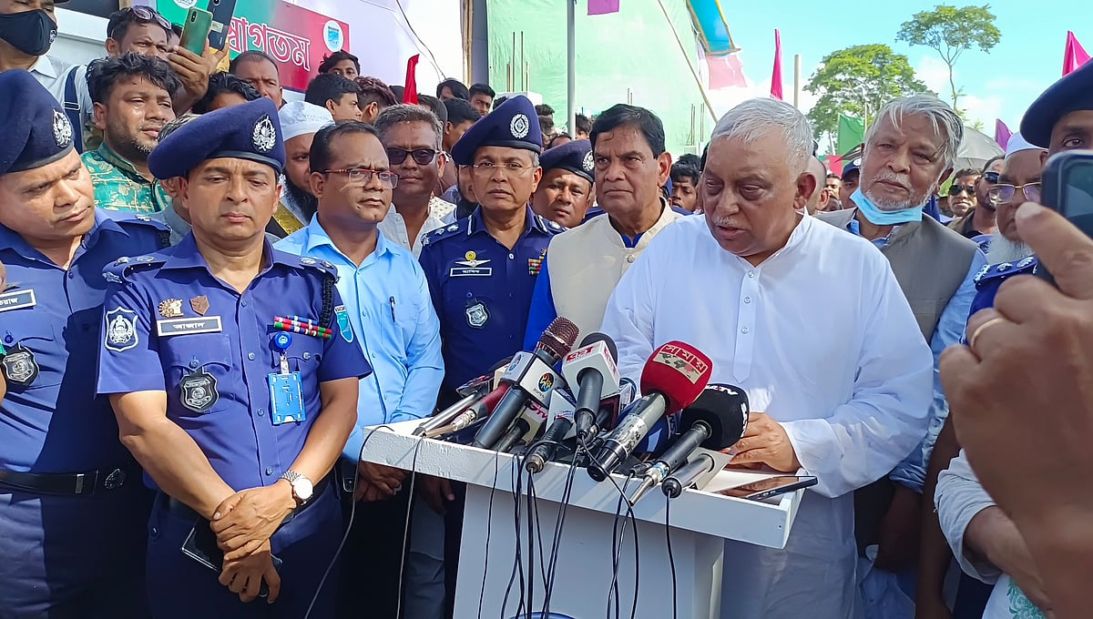 Home minister is speaking at the inaugural ceremony of the Police Investigation Center and Liberation War Mural in Manikganj's Harirampur upazila on Saturday.