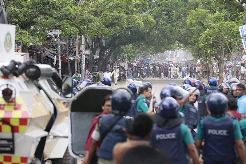 BNP leader-activists clashed with police at Dholaikhal area in the capital on Saturday, 29 July, 2023.