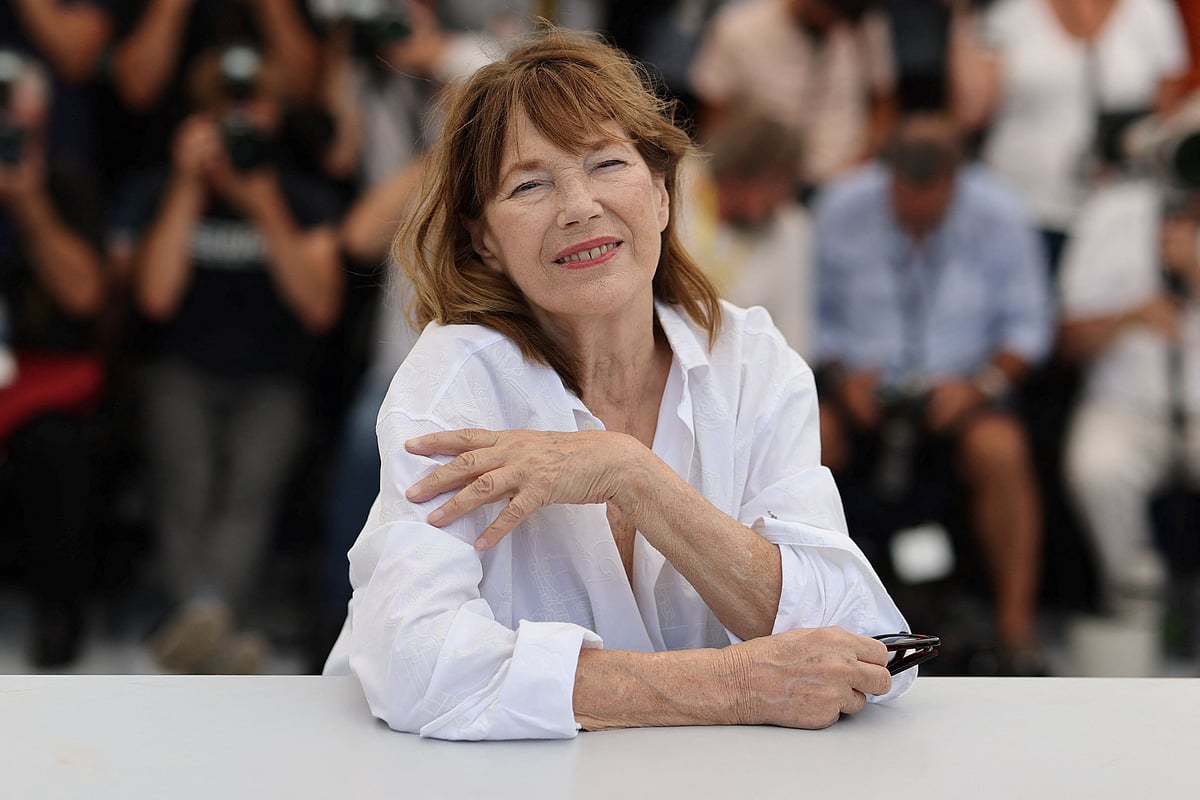 British singer and actress Jane Birkin poses during a photocall for the film "Jane par Charlotte" (Jane By Charlotte) at the 74th edition of the Cannes Film Festival in Cannes, southern France, on 8 July, 2021. Jane Birkin died it was announced on 16 July, 2023.