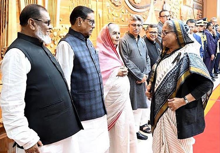 Several cabinet ministers, chief whip, cabinet secretary, prime minister’s office secretary, PM’s press secretary, chiefs of the three services, inspector general of police and head of the diplomatic corps see Prime Minister Sheikh Hasina off at the airport on 22 August, 2023