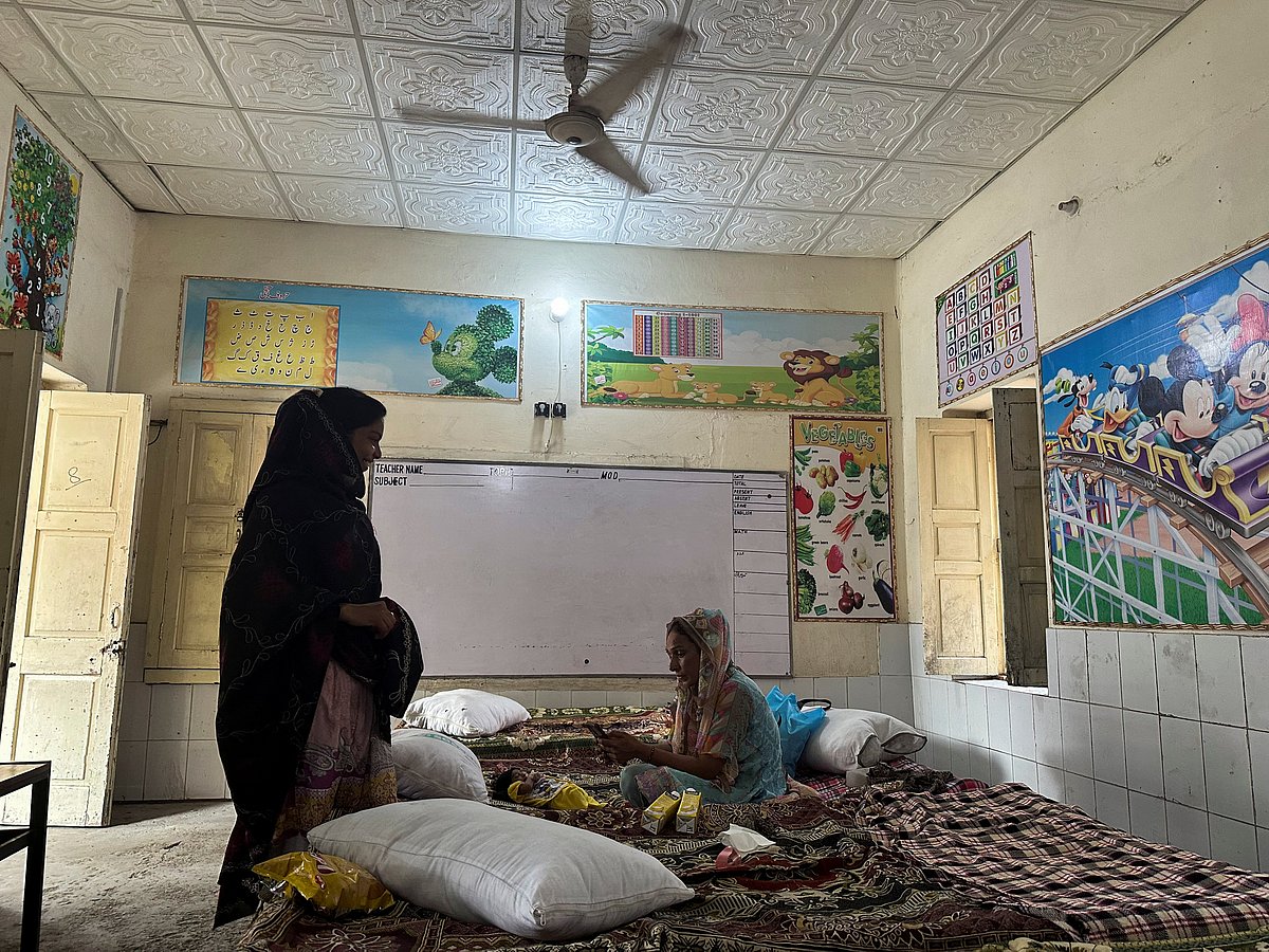Members of Pakistan's Christian community, who were displaced after sectarian violence take refuge in a school set up as a temporary shelter, in Jaranwala town of Faisalabad, Pakistan, August 21, 2023