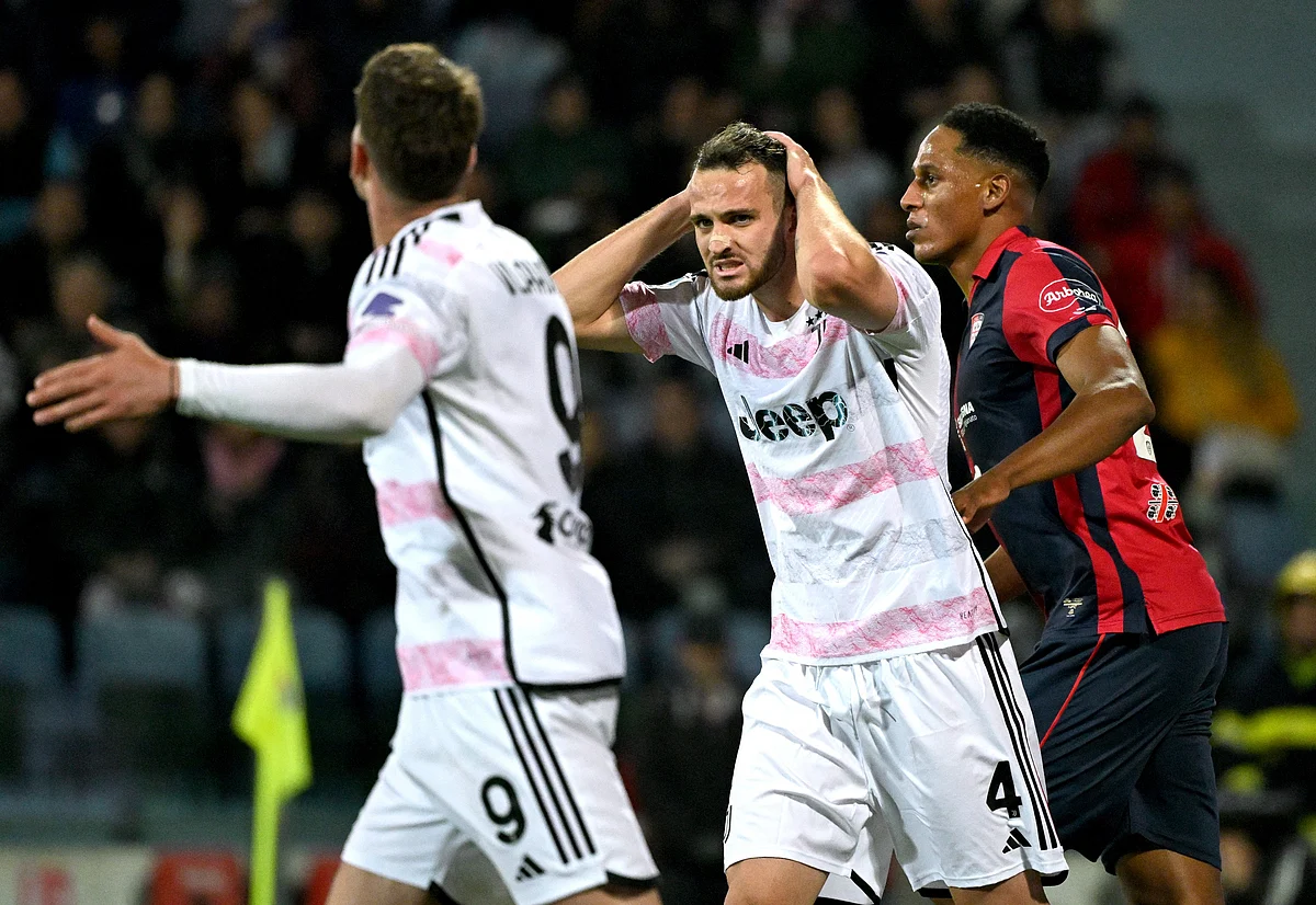 Serie A - Cagliari v Juventus - Sardegna Arena, Cagliari, Italy - April 19, 2024 Juventus' Federico Gatti reacts