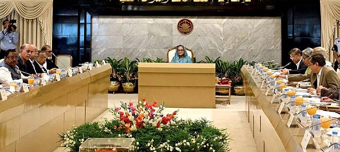 A cabinet meeting is held at the Prime Minister’s Office in Dhaka on 1 July 204 with Prime Minister Sheikh Hasina in the chair.