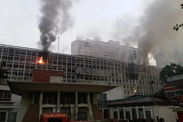 Fire at secretariat, one fireman dies | Prothom Alo