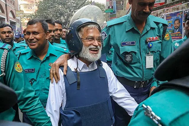 Haji Mohammd Salim at the premises of CMM Court Dhaka. The photo was taken on 20 January.