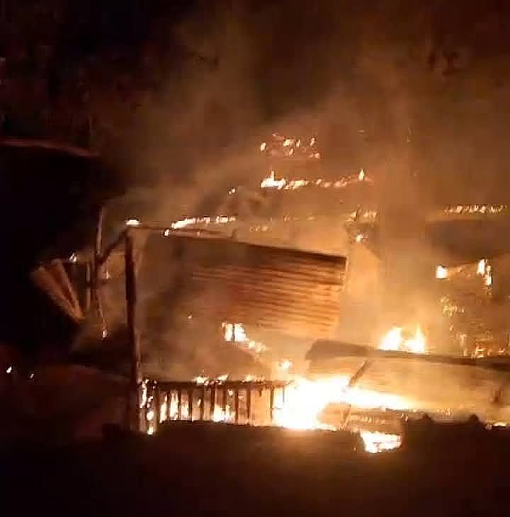 Fire breaks out at a Buddhist monastery and children’s institution in Ruma Upazila of Bandarban on 4 February 2025