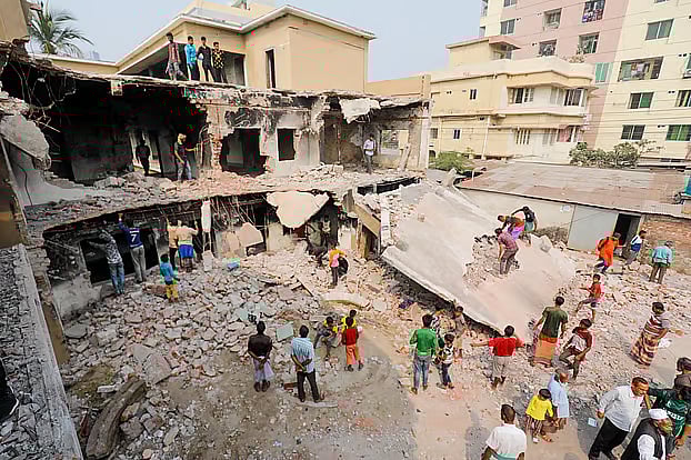 The Sheikh Bari in Khulna was vandalised at night on 5 February, 2025.