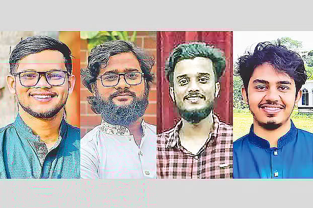 (From L-R) Abu Baker, Zahid Ahsan, Abdul Kader, Tahmid Al Mudassir