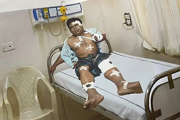 A man submitted this photo edited with Photoshop as a proof that he was admitted to a hospital