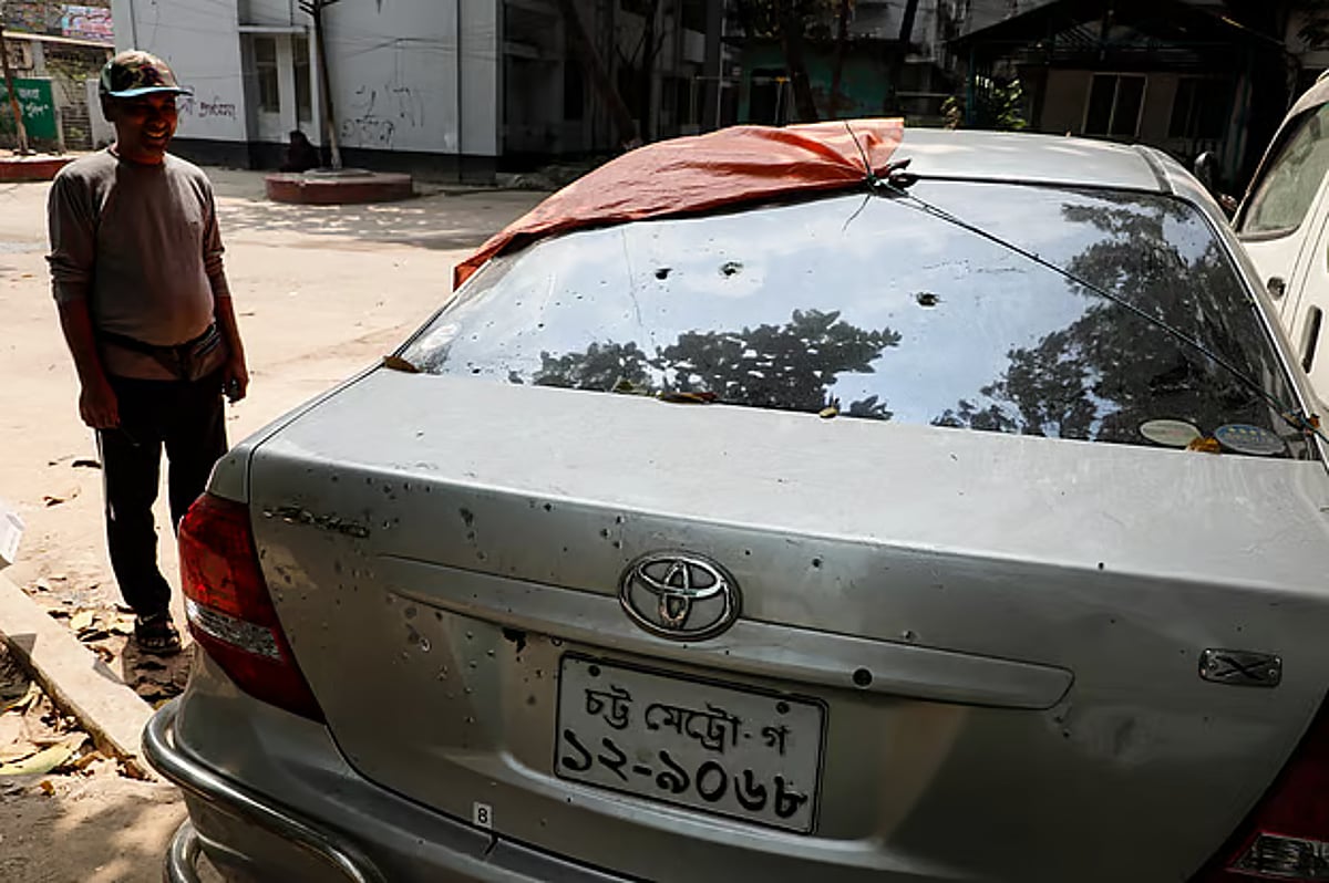 Old Car Riddled Bullets Car riddled with bullets, what occurred at midnight | Prothom Alo