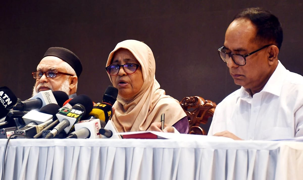 Health Adviser Nurjahan Begum spoke at a press briefing at the Foreign Service Academy in the capital on Sunday