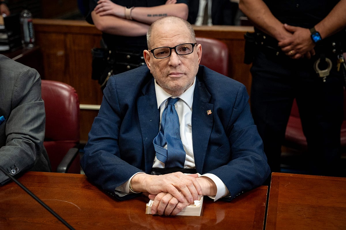 Harvey Weinstein attends his retrial on rape and sex assault charges at Manhattan Criminal Court in New York City, on 16 April 2025.