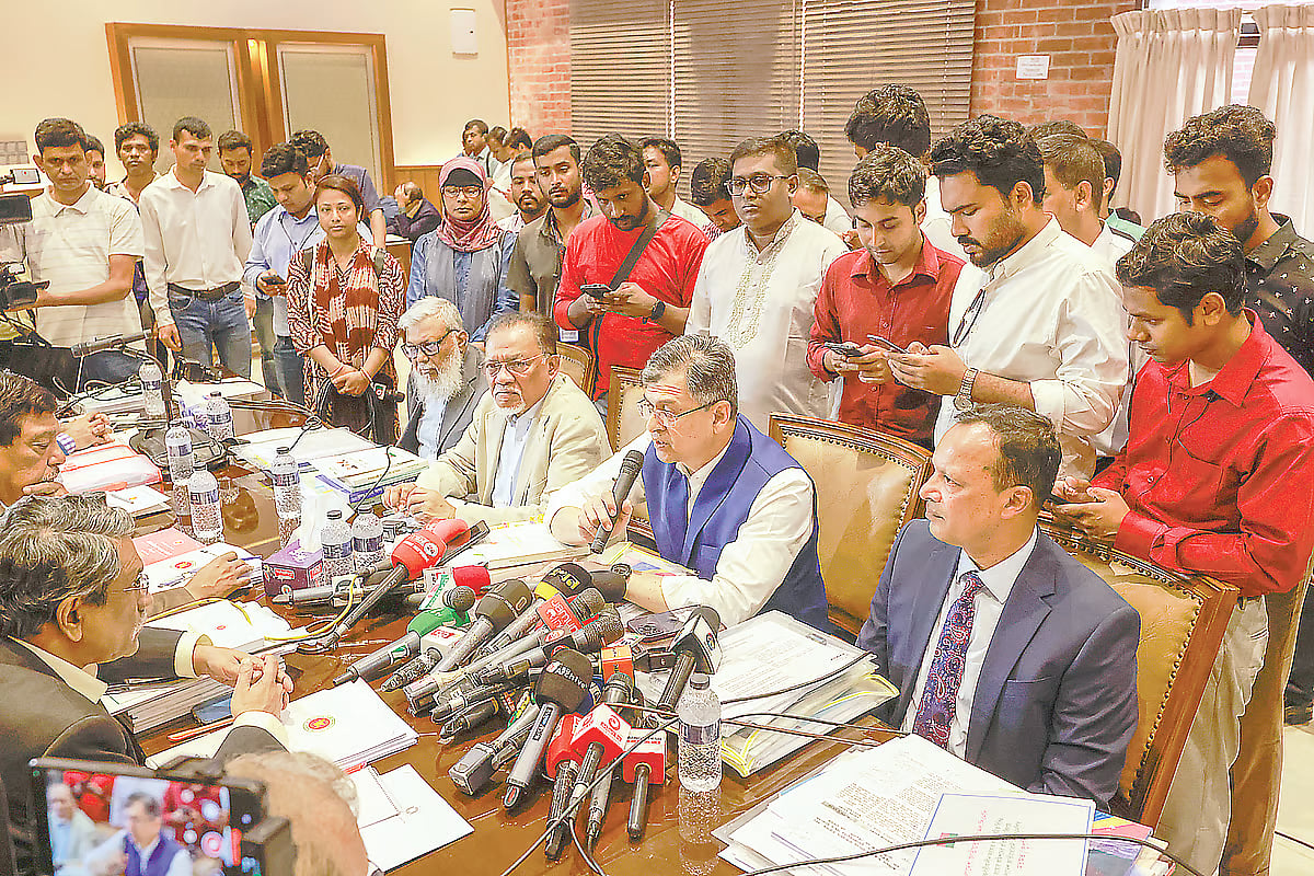 The BNP leaders hold talks with the National Consensus Commission for the third day at LD Hall of the Jatiya Sangsad on 22 April 2025