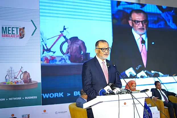 Commerce adviser Sheikh Bashir Uddin is speaking at the inaugural ceremony of the two-day exhibition.