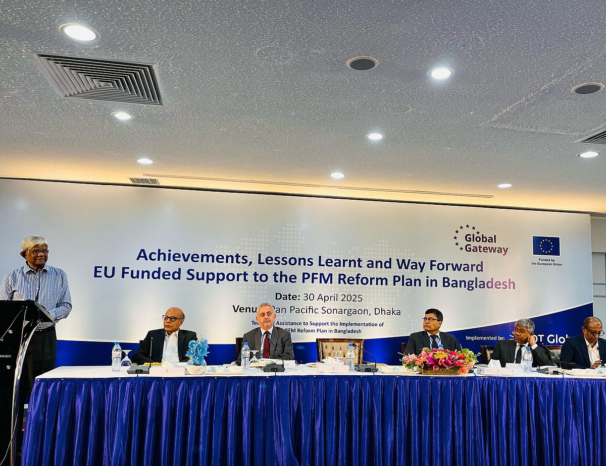 Finance Adviser Salehuddin Ahmed addresses the event