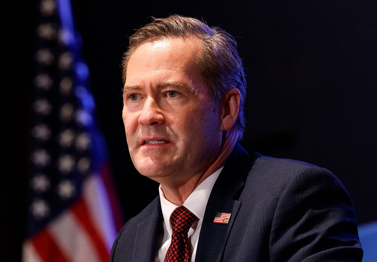 National Security Advisor Michael Waltz speaks on a panel titled Designing the DoD for the 21st Century Battlefield at the Hill and Valley Forum at the US Capitol on 30 April, 2025 in Washington, DC.