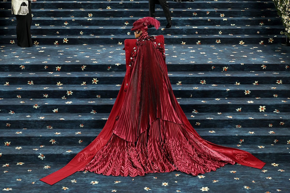 US singer-songwriter and actress Teyana Taylor arrives for the 2025 Met Gala at the Metropolitan Museum of Art on 5 May, 2025, in New York.