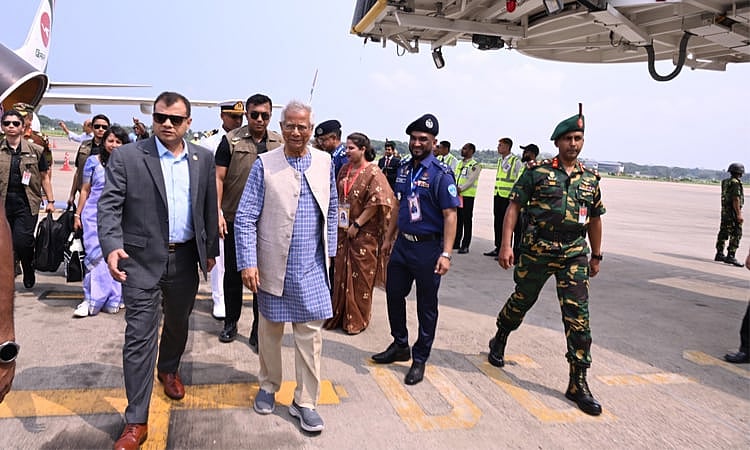 Chief Adviser Professor Muhammad Yunus arrived in Chittagong on 14 May 2025 on a day long tour.