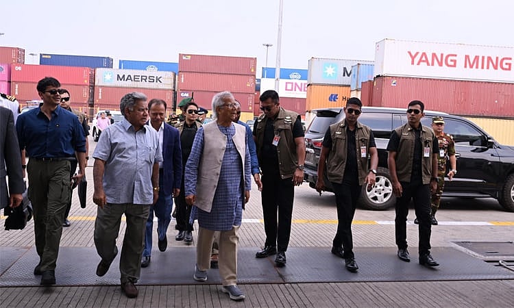 Chief Advisor Professor Dr Muhammad Yunus visit Chattogram Port on 14 May 2025.