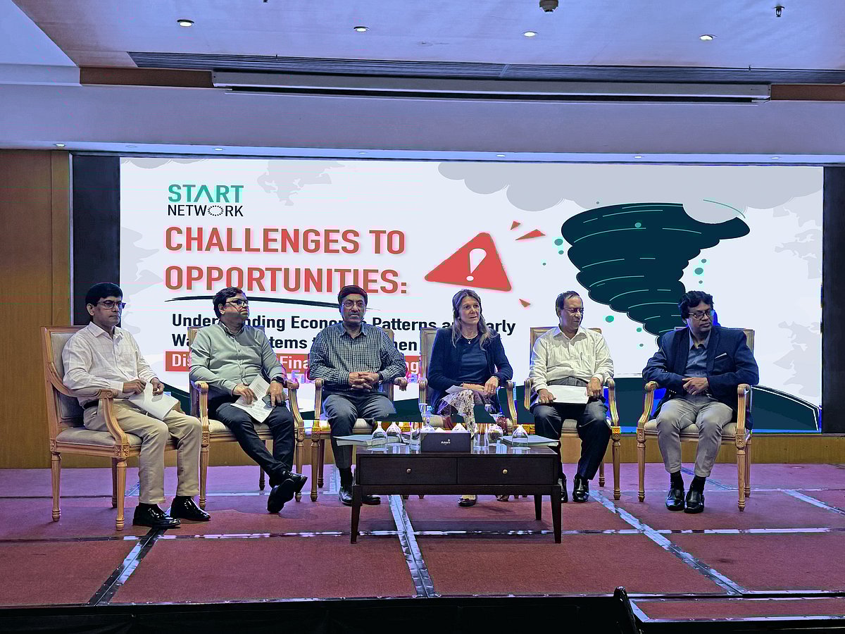 Speakers at a programme on disaster preparedness hosted by Start Network in Dhaka on 14 May, 2025.