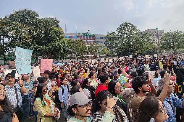 'Narir Dake Moitree Jatra' rally at Maink Miah Avenue in the capital