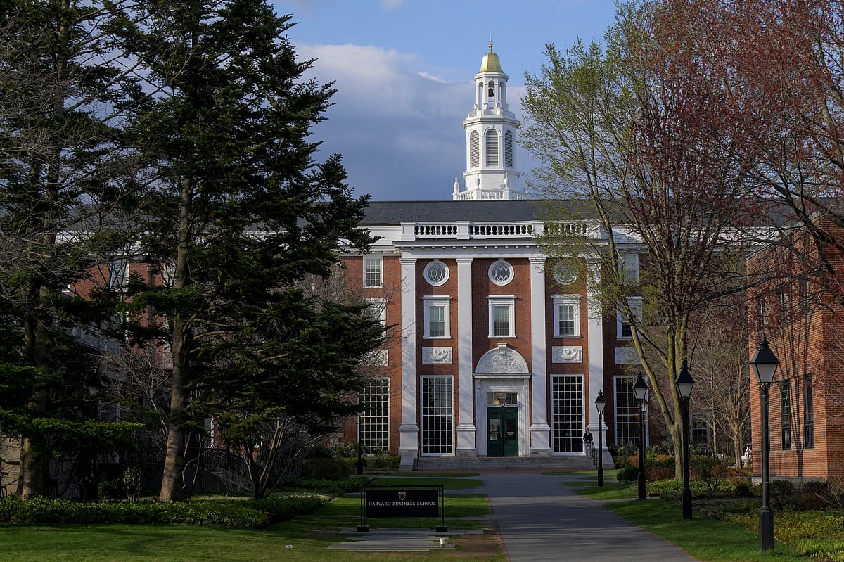 A view of the Business School campus of Harvard University in Cambridge, Massachusetts, US, 15 April 2025.