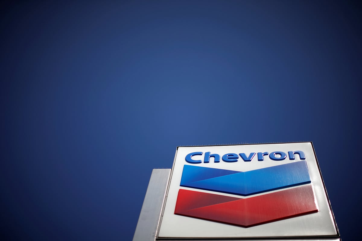 The logo of Chevron is seen in Los Angeles, California, United States, 12 April 2016.