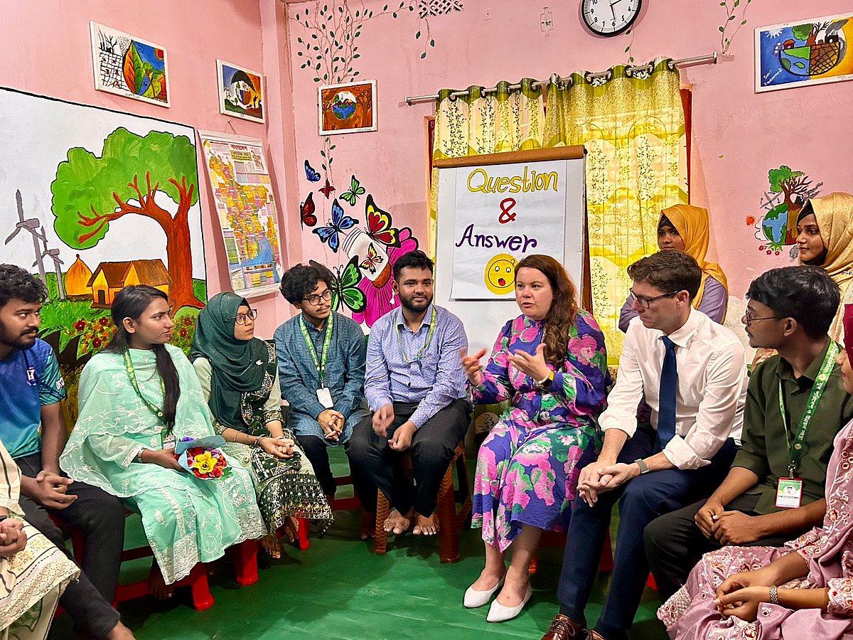 With the youths of Plan International