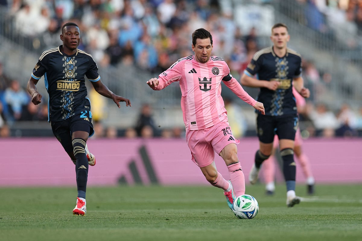 Lionel Messi #10 of Inter Miami CF controls the ball during the MLS match between Philadelphia Union and Inter Miami CF at Subaru Park on 24 May, 2025 in Chester, Pennsylvania.