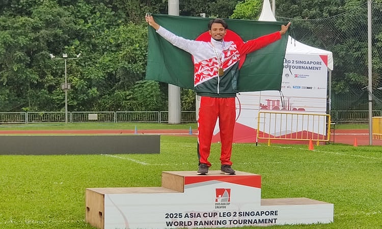 Bangladesh archer Abdur Rahman Alif won gold medal in Asia Cup Stage-2 held in Singapore on 20 June 2025.