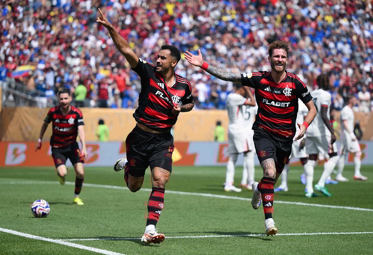 Danilo #13 of CR Flamengo celebrates scoring his team's second goal during the FIFA Club World Cup 2025 group D match between CR Flamengo and Chelsea FC at Lincoln Financial Field on 20 June, 2025 in Philadelphia, Pennsylvania.